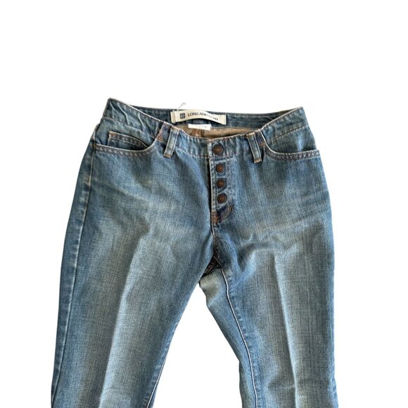 GAP Long and Lean Medium Wash Flare Leg Jeans Size 2 - Picture 4 of 7
